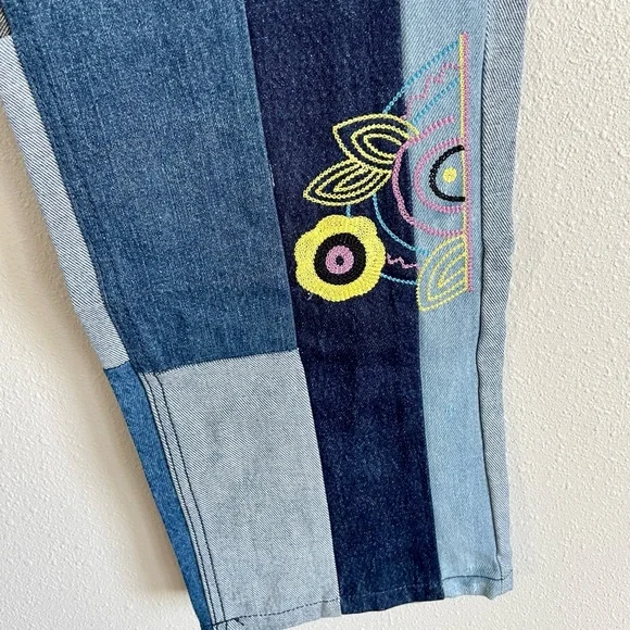 NWT UO BDG Patchwork High Rise Baggy Jeans Sz 25 - Picture 8 of 11